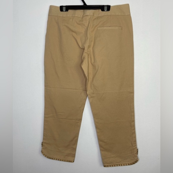 VINTAGE Holt Renfrew tan cropped capri pant - Picture 6 of 9